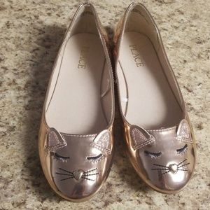 Childrens Place Girls Cat 🐈 Rose Gold Size 13